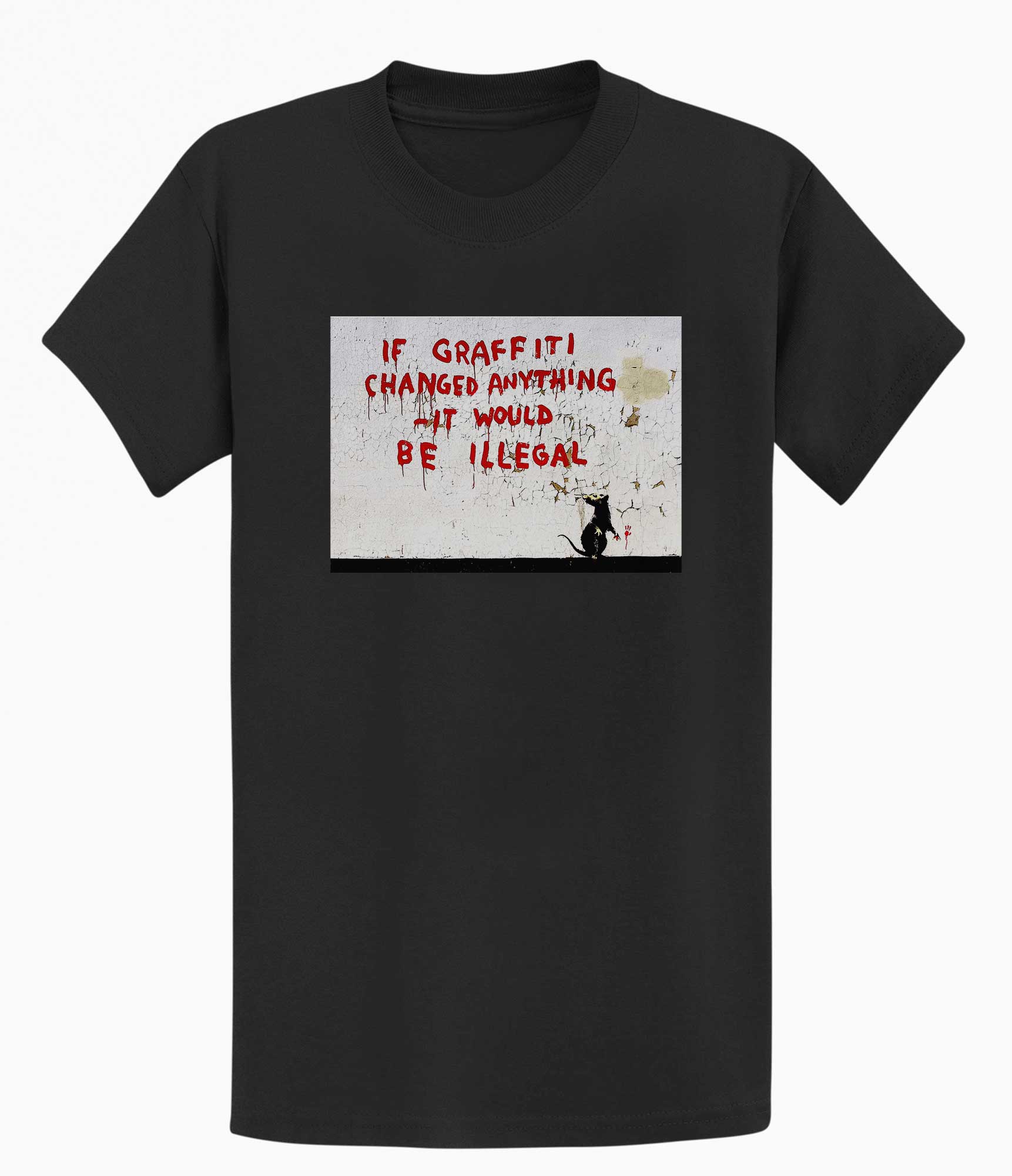 Image of Banksy Unisex T-shirt  - If Graffiti Changed Anything Banksy-Apparel